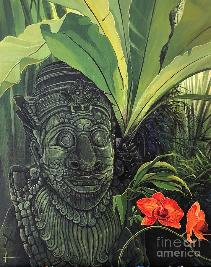 Statue Painting - The Fallen Idol by Hunter Jay Statue Painting - The Fallen Idol by Hunter Jay