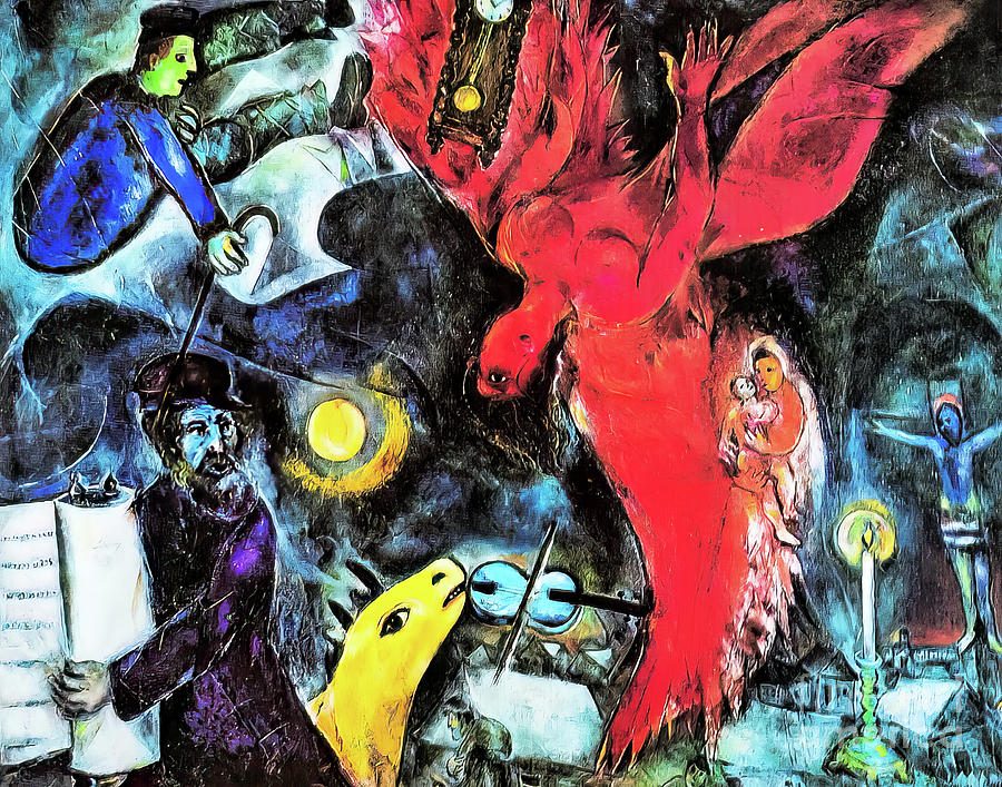 The Falling Angel by Marc Chagall 1923 Painting by Marc Chagall - Fine ...