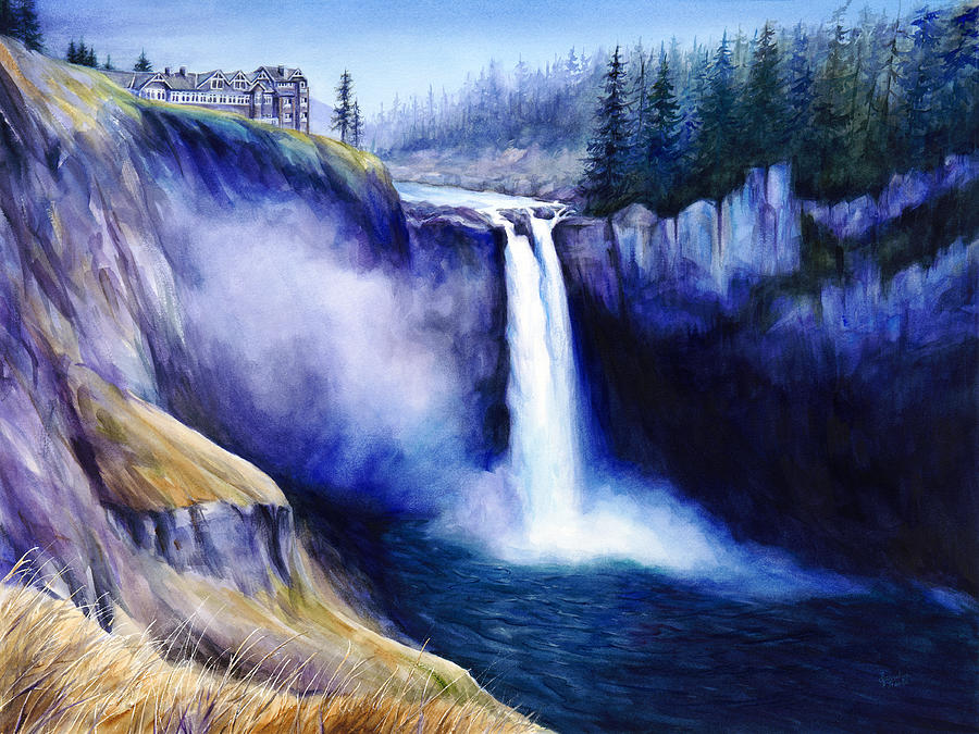 Waterfall Painting - The Falls by Jacqueline Tribble