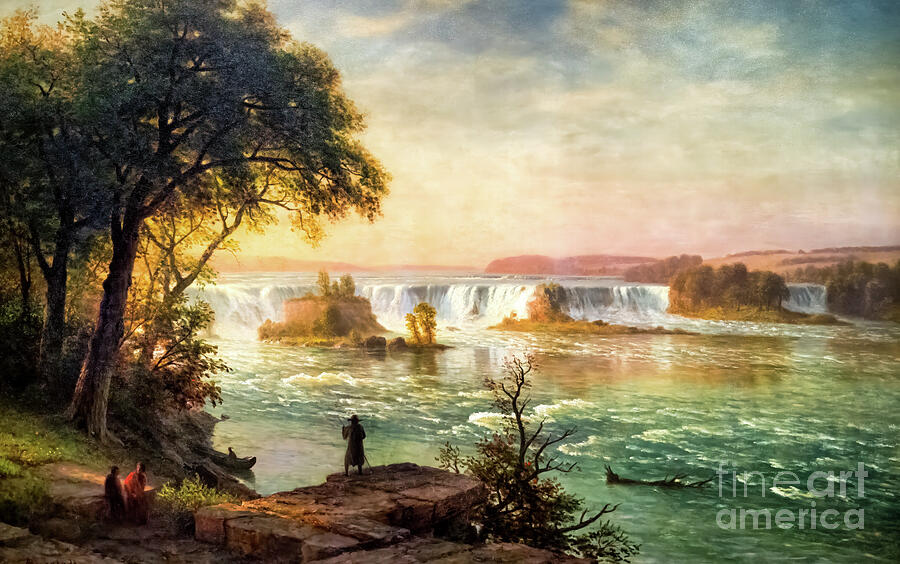 The Falls of St anthony by Albert Bierstadt 1887 Painting by Albert Bierstadt