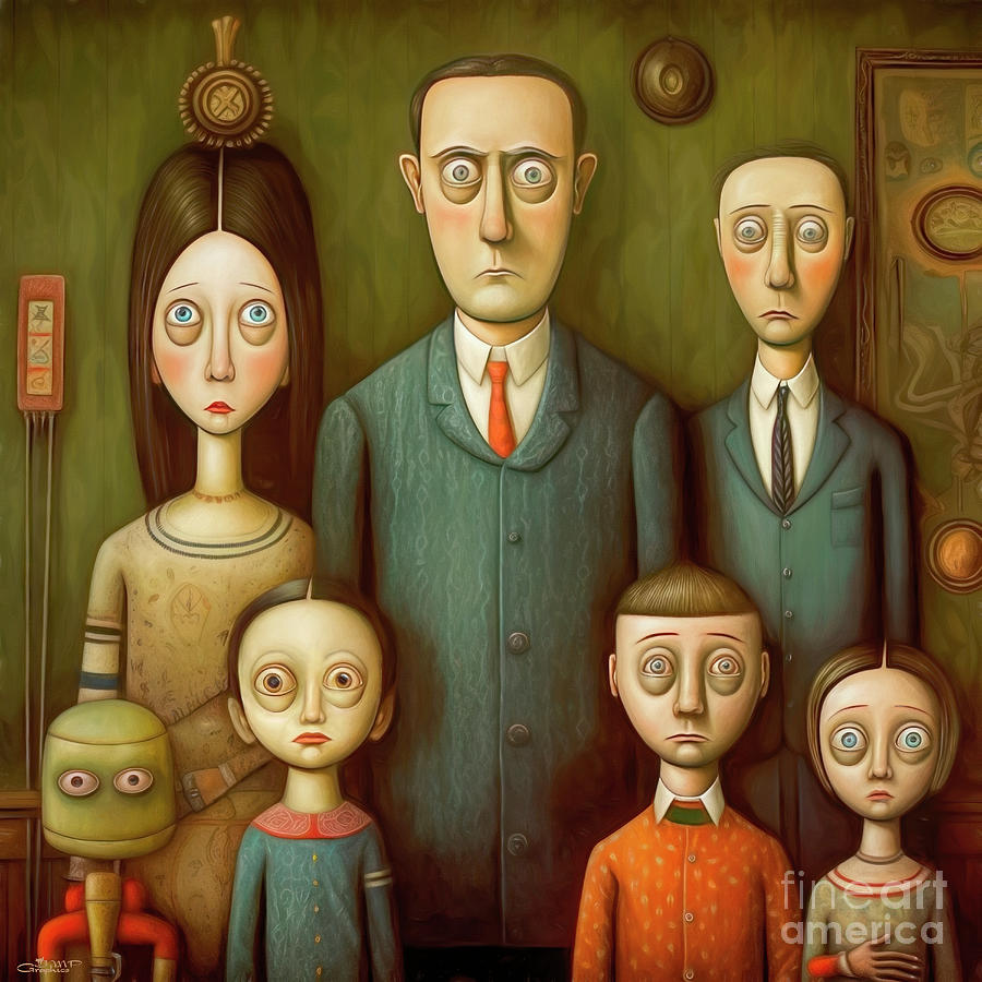 The Family Next Door Digital Art by Jutta Maria Pusl