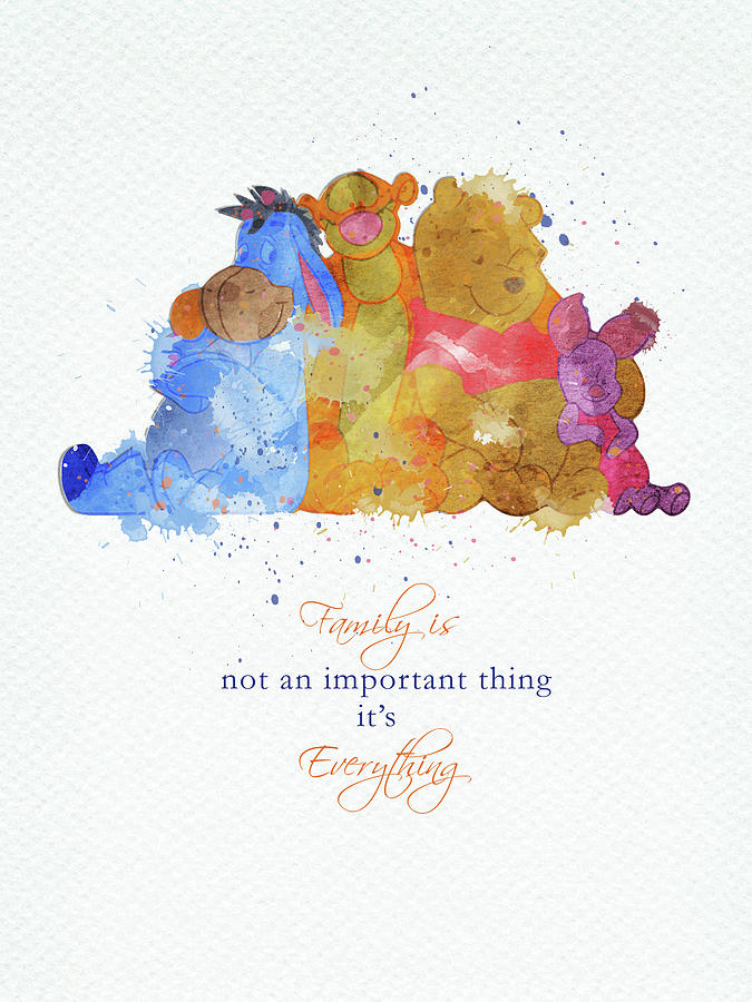 Winnie The Pooh Digital Art - The family of Pooh by Mihaela Pater Winnie The Pooh Digital Art - The family of Pooh by Mihaela Pater