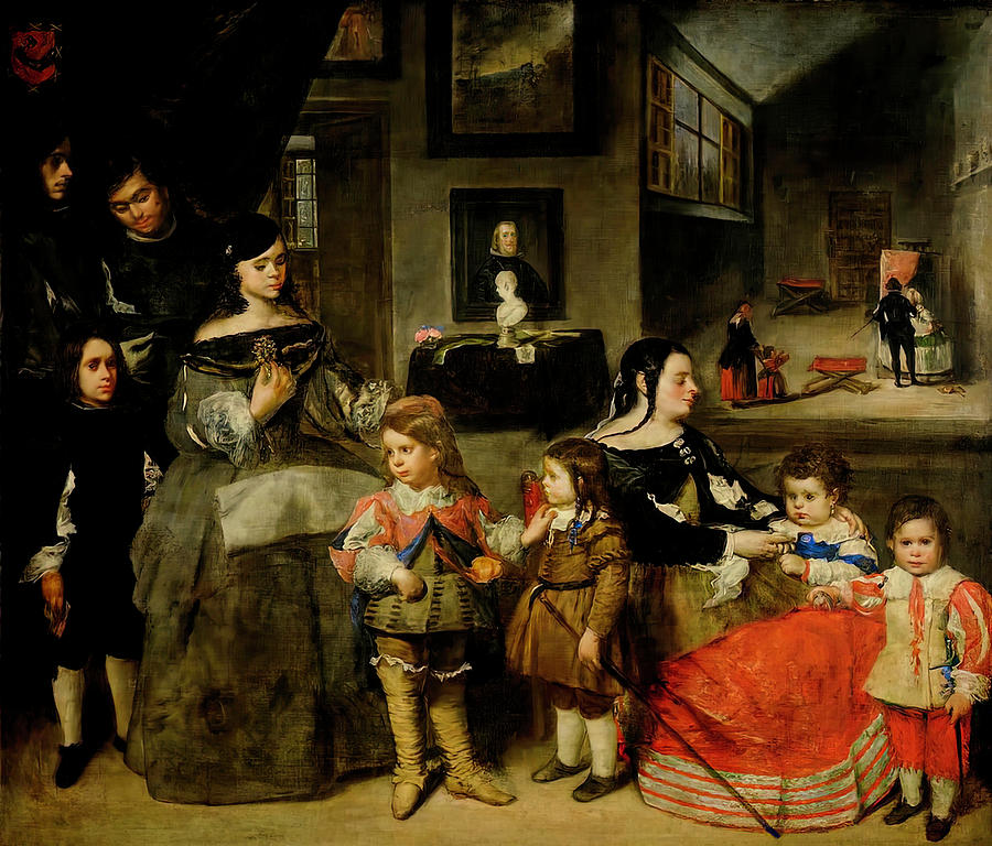 The Family of the Artist Painting by Juan Bautista Matinez del Mazo