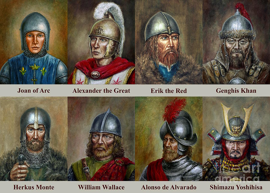The famous warriors I Painting by Arturas Slapsys