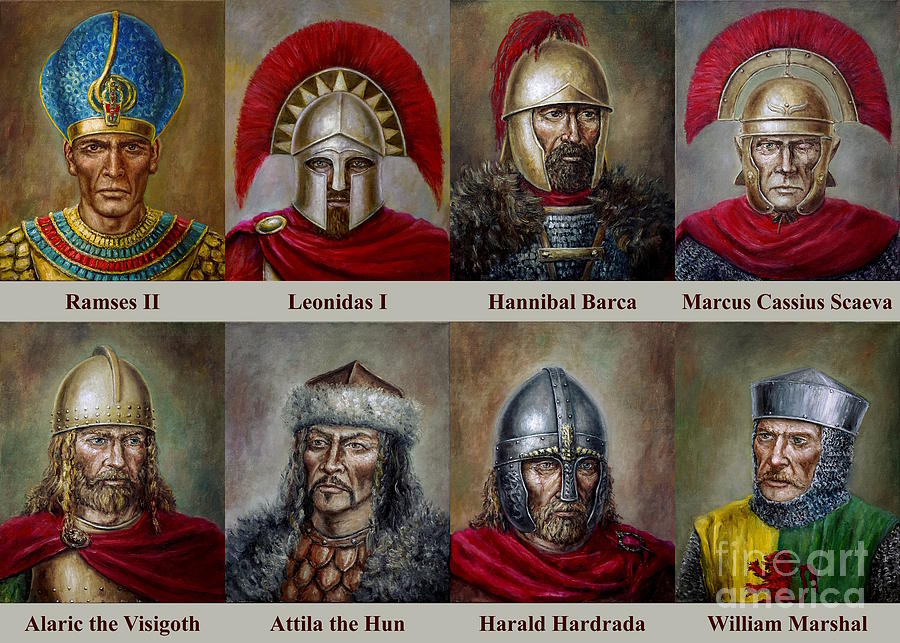 The famous warriors II Painting by Arturas Slapsys