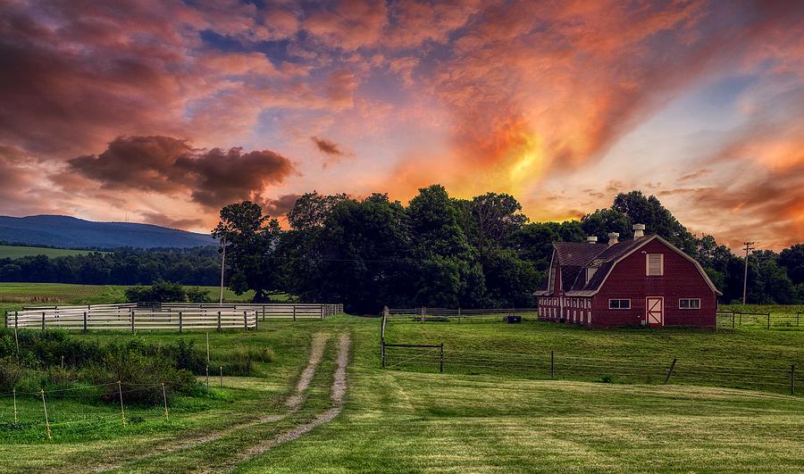 The Farm at Sunset Photograph by Mountain Dreams | Fine Art America