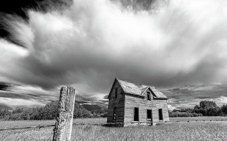 Alberta Photograph - The Farmhouse and the Storm by Phil And Karen Rispin