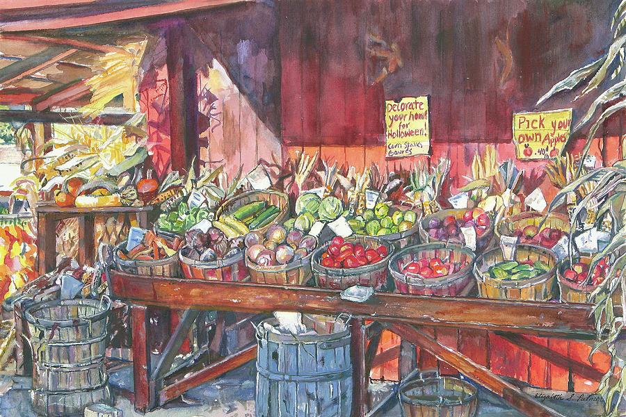 The Farmstand Painting by Elizabeth Palmer