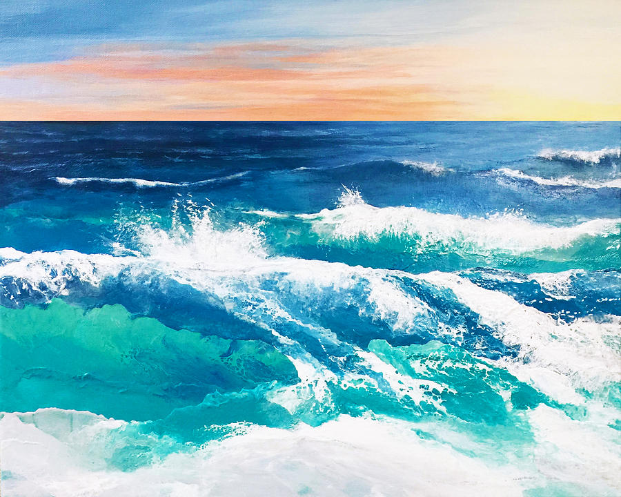 The Farthest Oceans  Painting by Linda Bailey