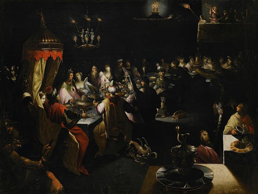 The Feast Of belshazzar Painting by Follower Of jan Harmensz Muller Dutch