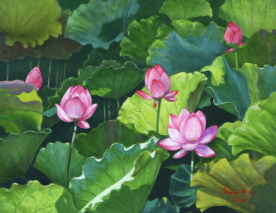 The Feast Of Lotus 5 Painting by Olivia Okja Jeong - Fine Art America