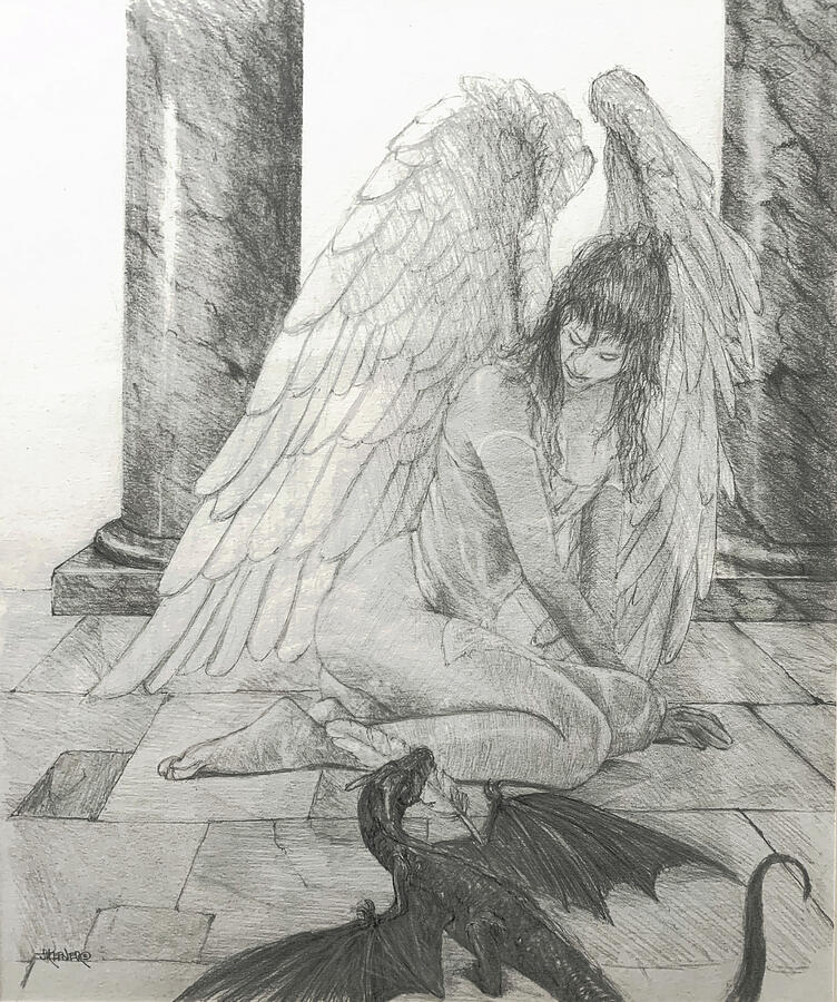 The Feather Drawing by Joel Keener The Feather Drawing by Joel Keener
