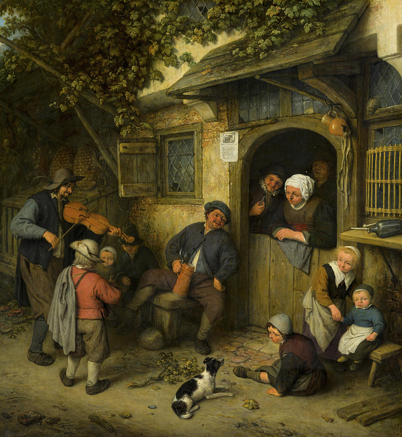 The Fiddler Painting by Adriaen van Ostade