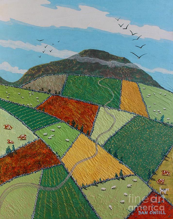 The Fields Near Cushendall, Ireland Painting by Dan ONeill
