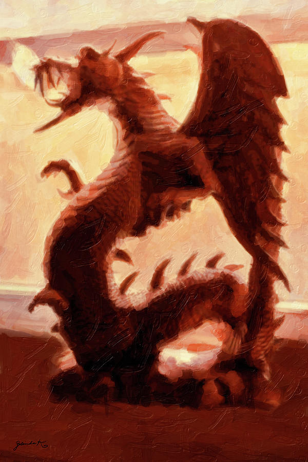 The Fierce Dragon Digital Art by Gerlinde Keating - Galleria GK Keating Associates Inc