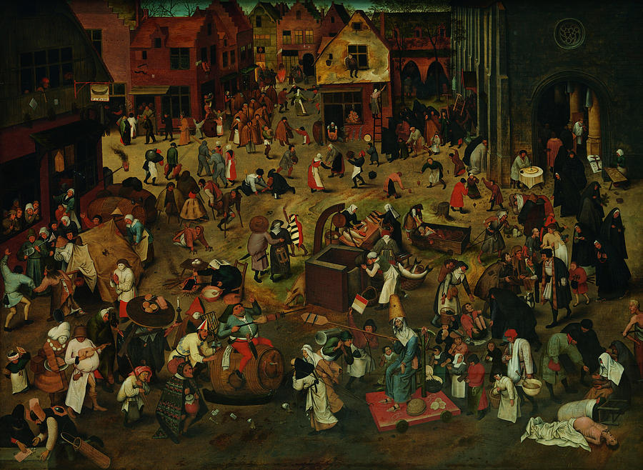 Pieter Painting - The Fight between Carnival and Lent  by Pieter Brueghel II  according to Pieter Bruegel the Elder