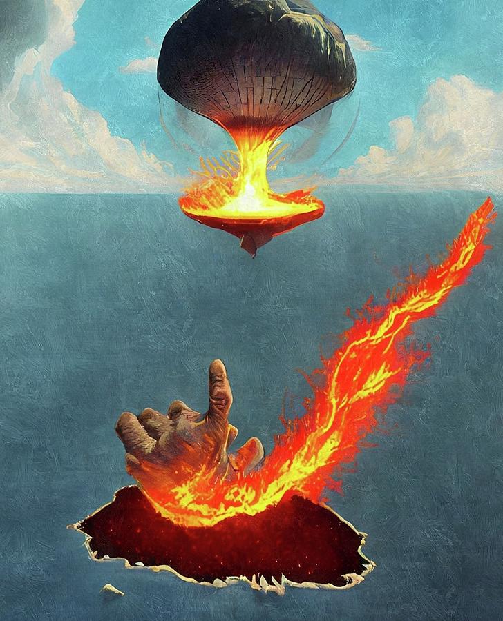 The finger of god digital art by ally white fine art america