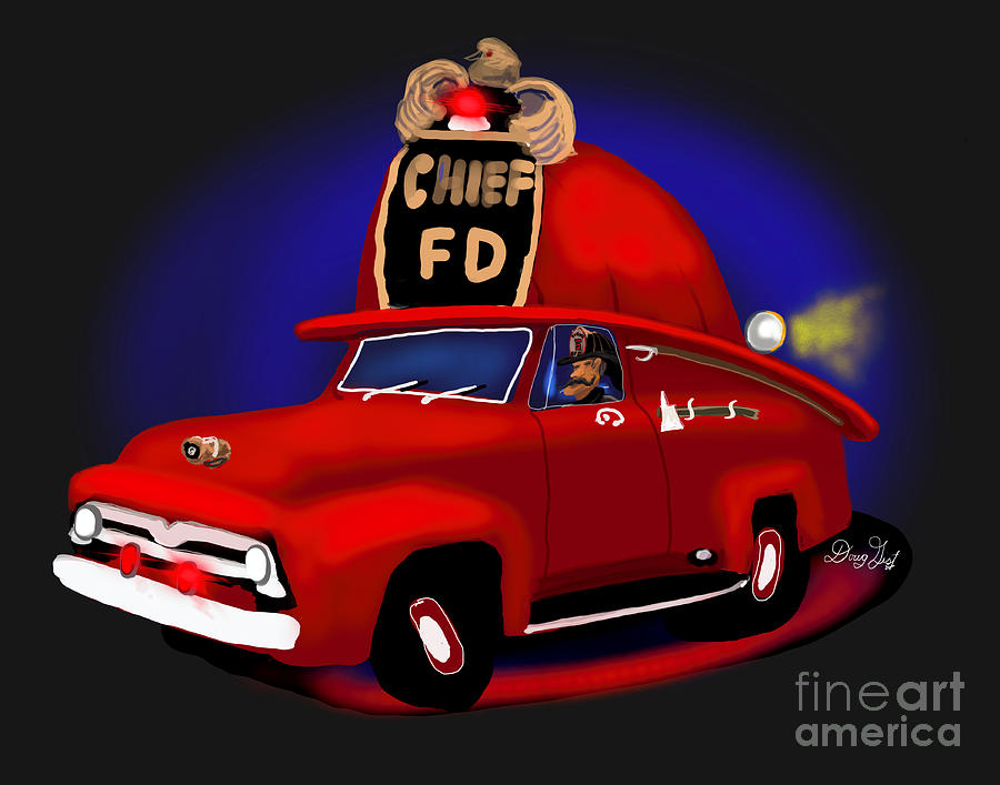 The Fire Chiefs Buggy Digital Art by Doug Gist