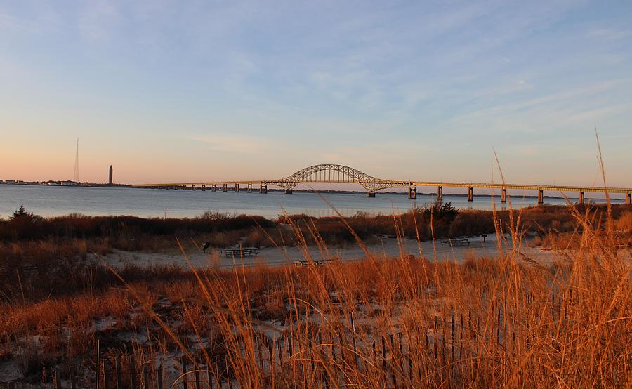 The Fire Island Inlet Bridge At Sunrise Photograph