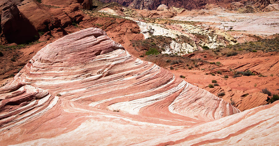 The fire wave in valley of Fire State Park Photograph by Jean-Luc Farges