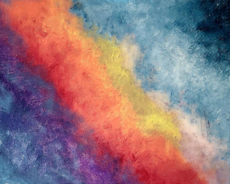 Abstract Painting - The Fire Within by Crystal White