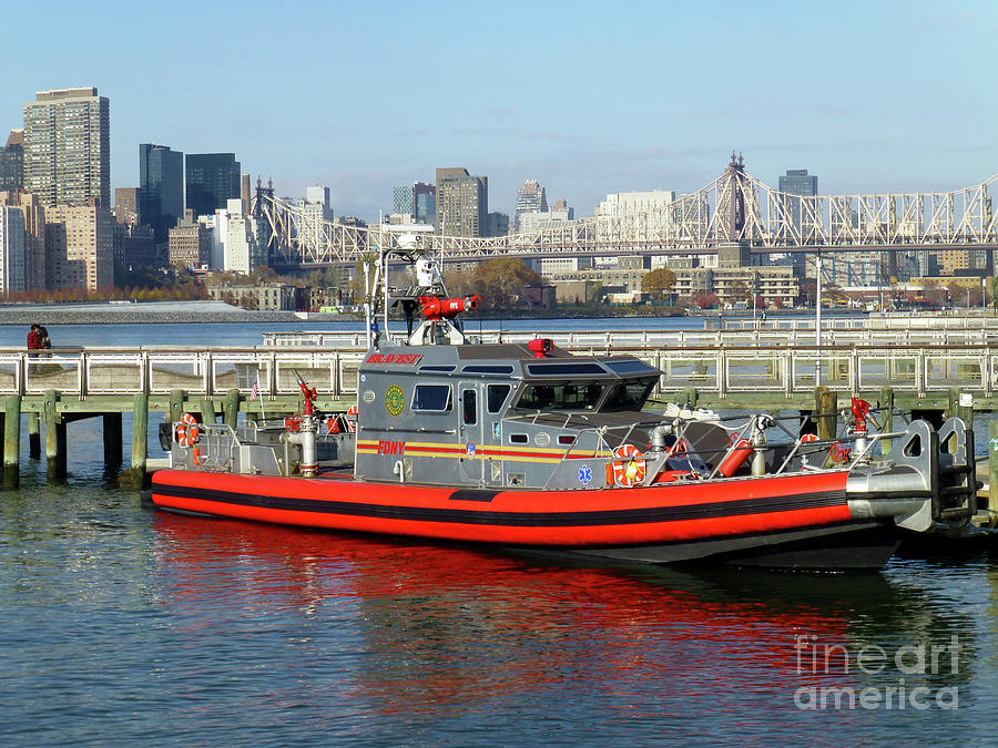 The Fireboat the Bravest Photograph by Steven Spak