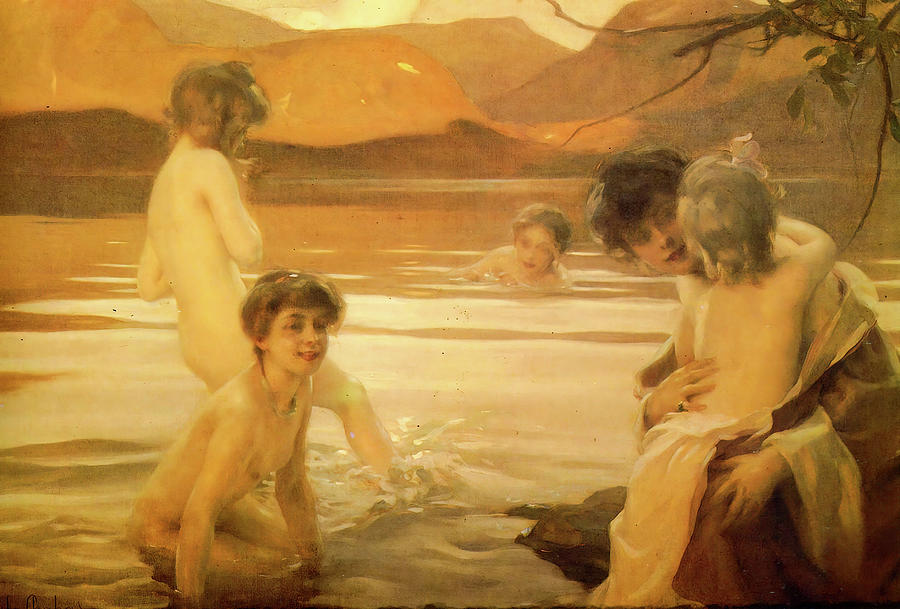 The First Bath Painting