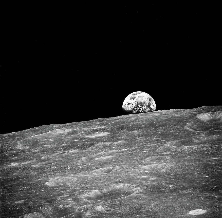 The First Earthrise Image Photographed By Humans - 1968 Photograph
