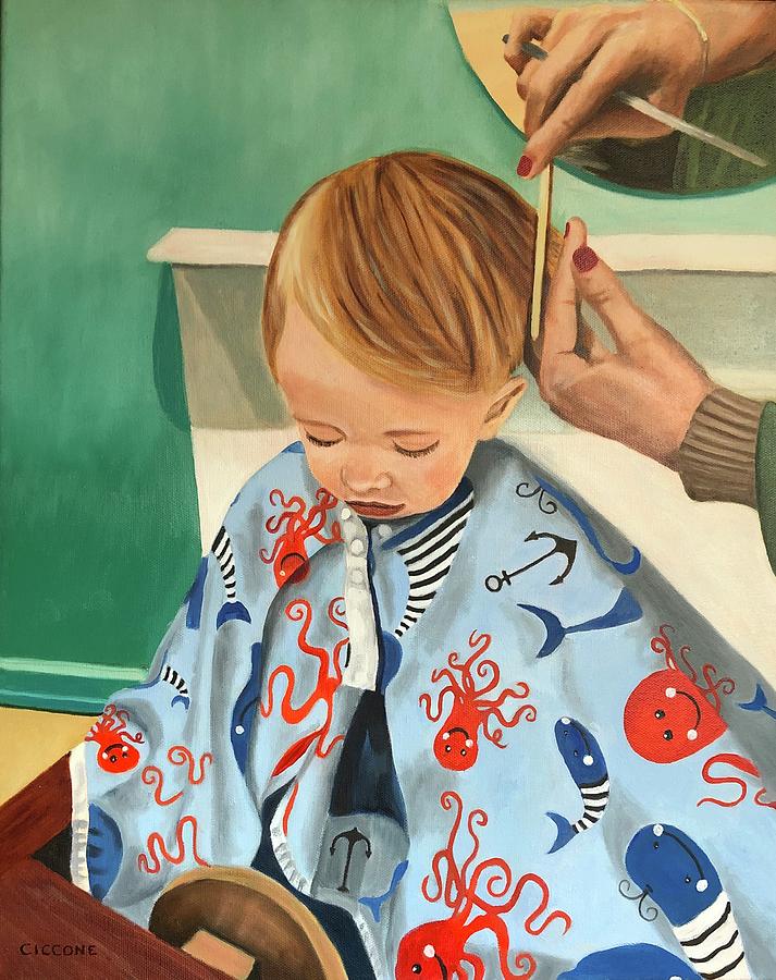 The First Haircut Painting by Jill Ciccone Pike