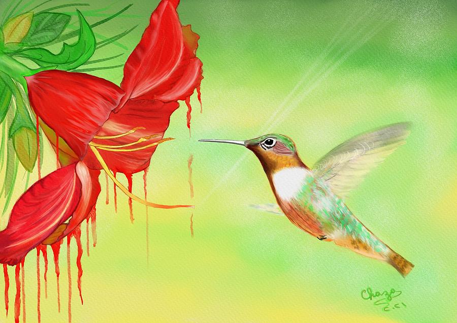 The First Hummingbird Digital Art