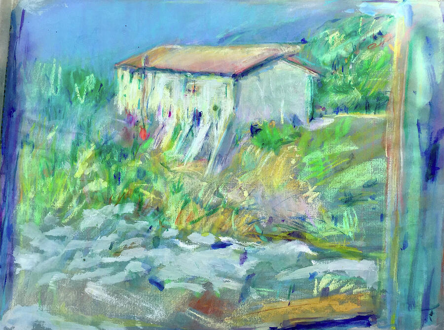 The Mission, La Corse Pastel by Sarah Spector The Mission, La Corse Pastel by Sarah Spector