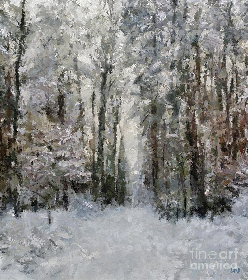 The First Snow Painting by Dragica Micki Fortuna