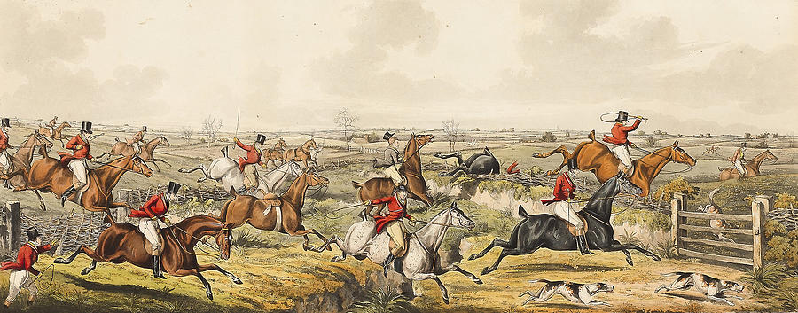The First Ten Minutes, plate two from The Leicestershire Hunt Relief by John Dean Paul