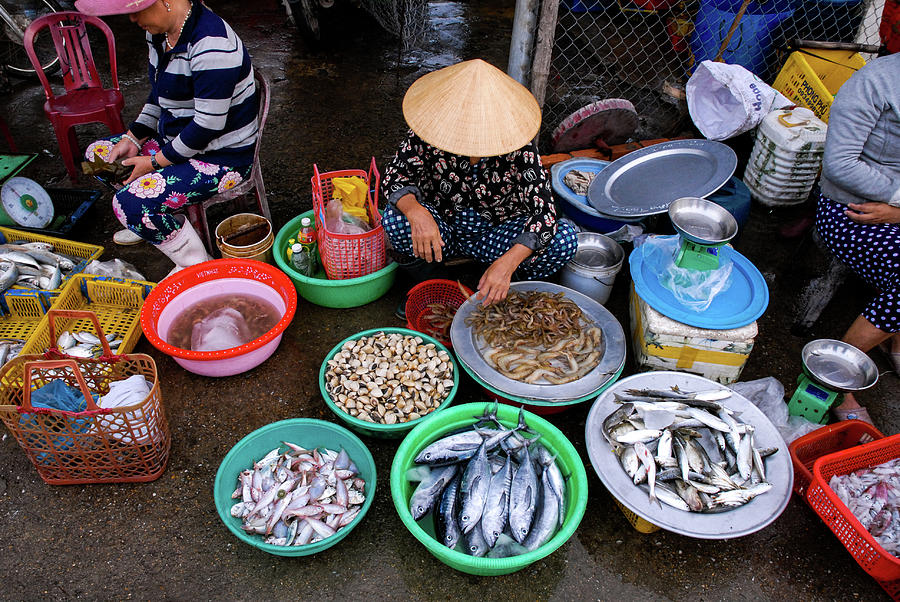 Catch Of The Day - Street Market Vendor, Vietnam Photograph by Earth And Spirit