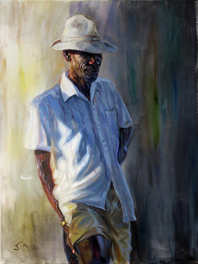 The Fisherman Painting by Jonathan Guy-Gladding JAG