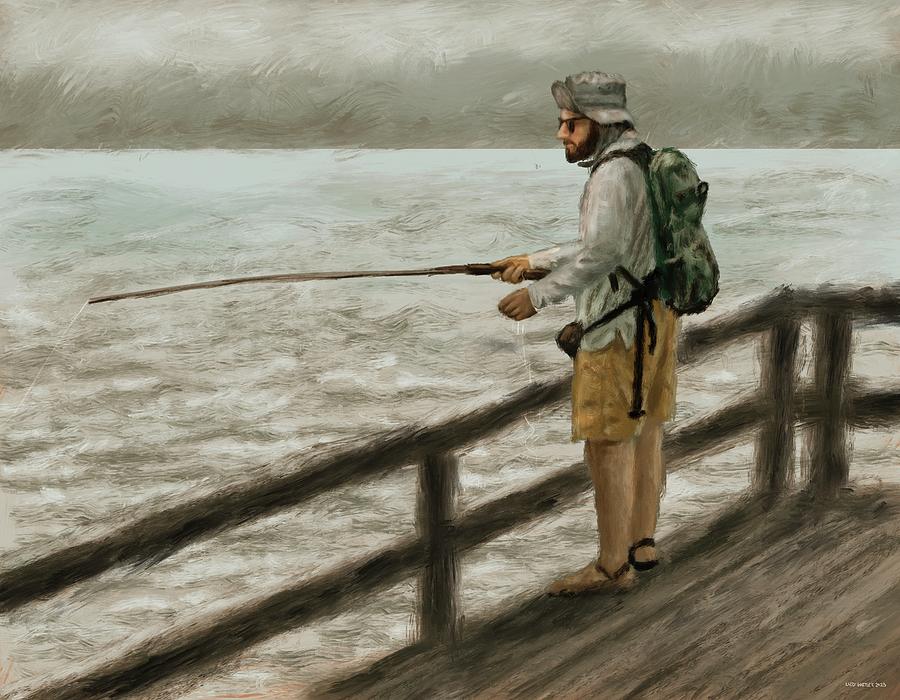The Fisherman Digital Art by Larry Whitler