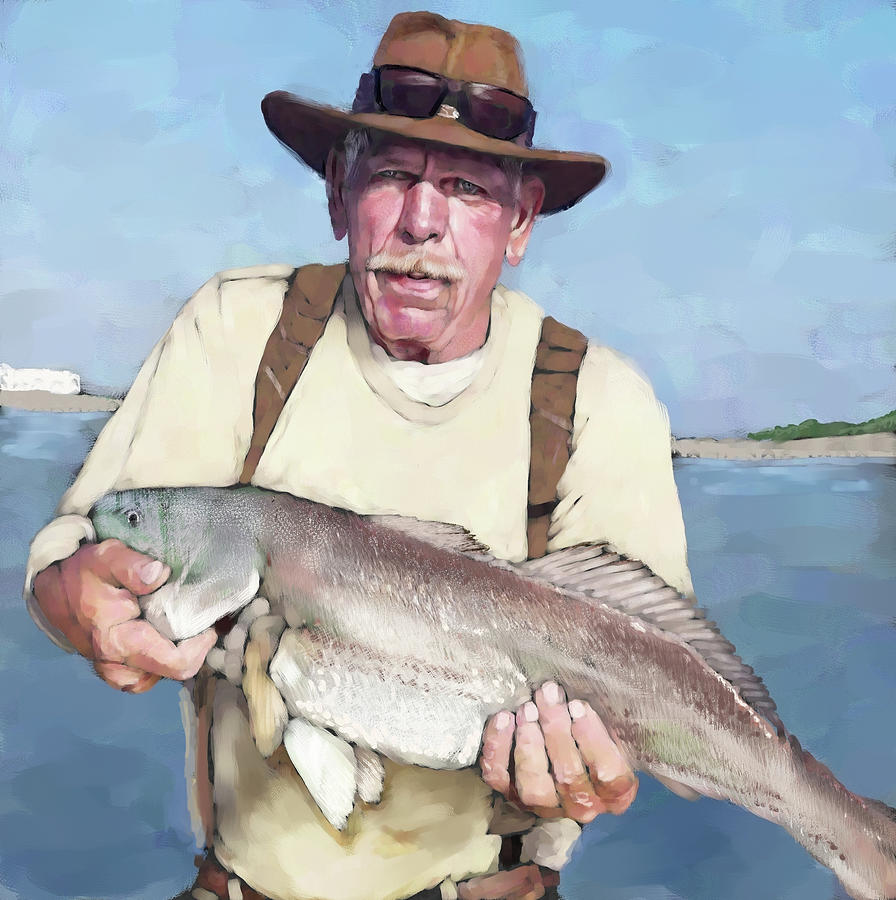 The Fisherman Digital Art by Scott Bowlinger