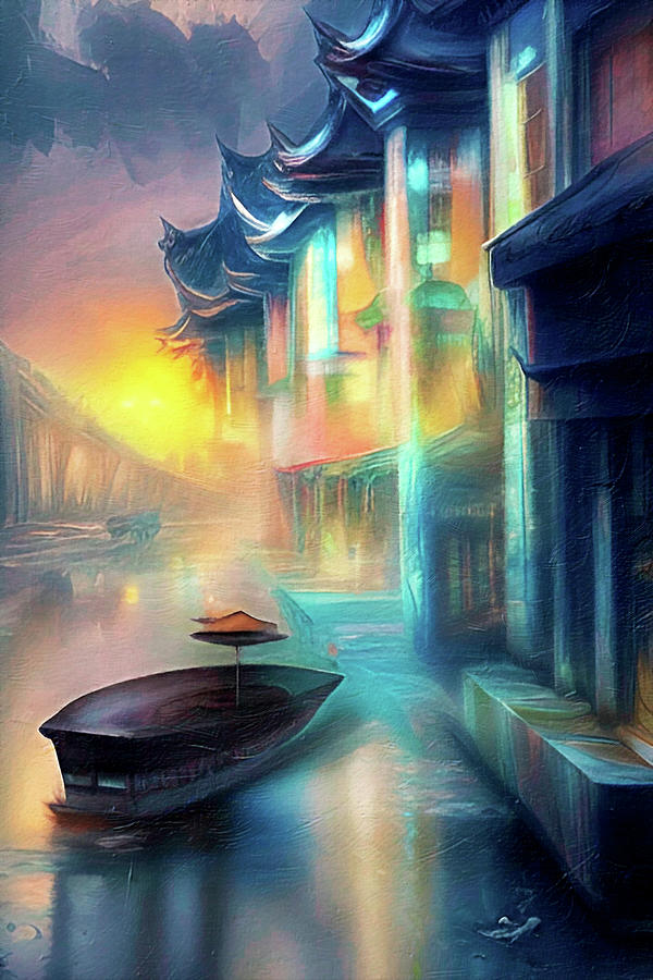 The Fishermans Row Boat Digital Art by Reynaldo Williams