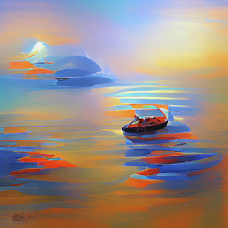 The Fishermen Painting by Sergey Bezhinets