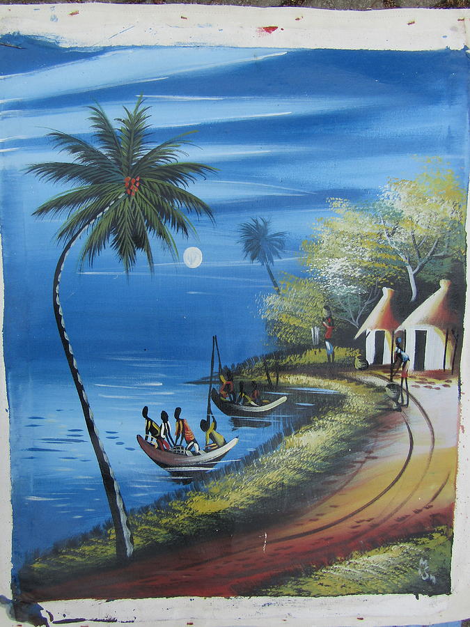The fishing Painting by Jafeth Moiane - Fine Art America
