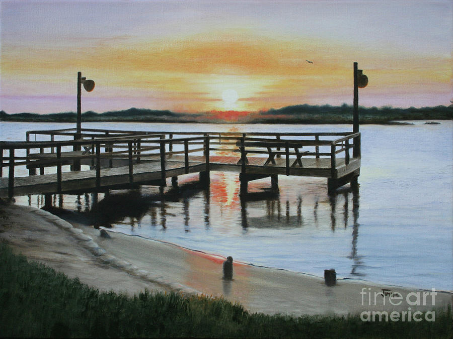 The Fishing Pier Painting by Jimmie Bartlett