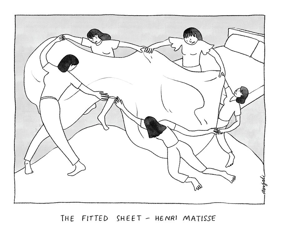 The Fitted Sheet Henri Matisse Drawing by Anjali Chandrashekar