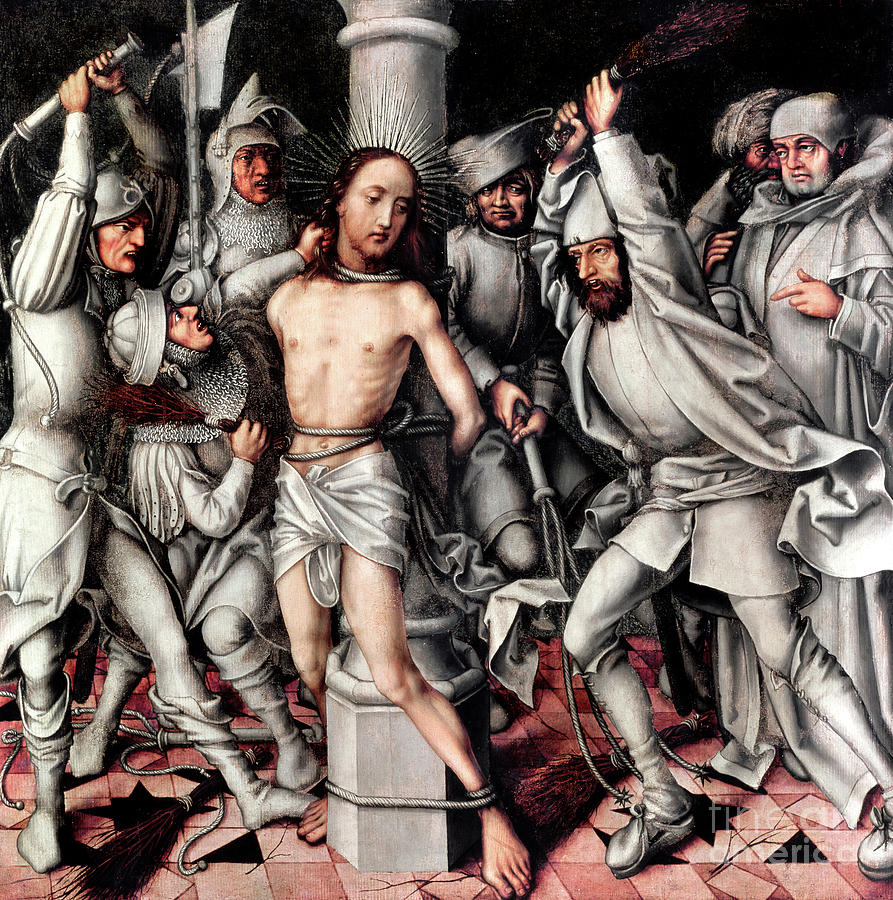 The Flagellation of Christ, detail from an altarpiece, 1496  Painting by Hans Holbein the Elder