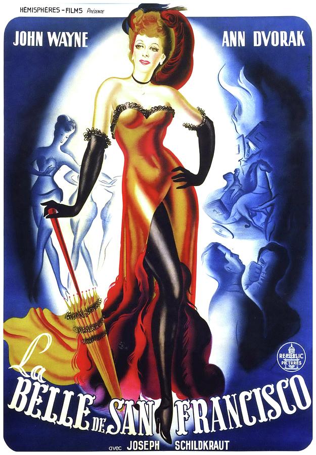 John Wayne Mixed Media - The Flame of the Barbary Coast, 1945 by Movie World Posters