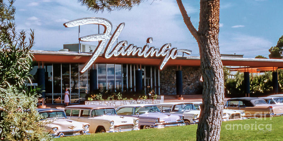 The Flamingo Casino Main Entrance 1950s 2 to 1 Ratio Photograph by Aloha Art