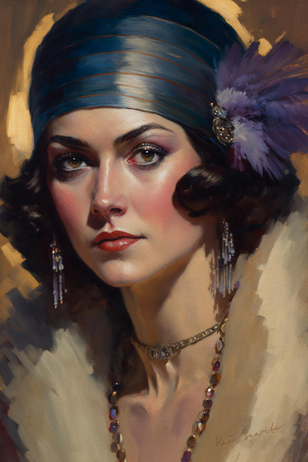 The Flapper Painting by Kai Saarto