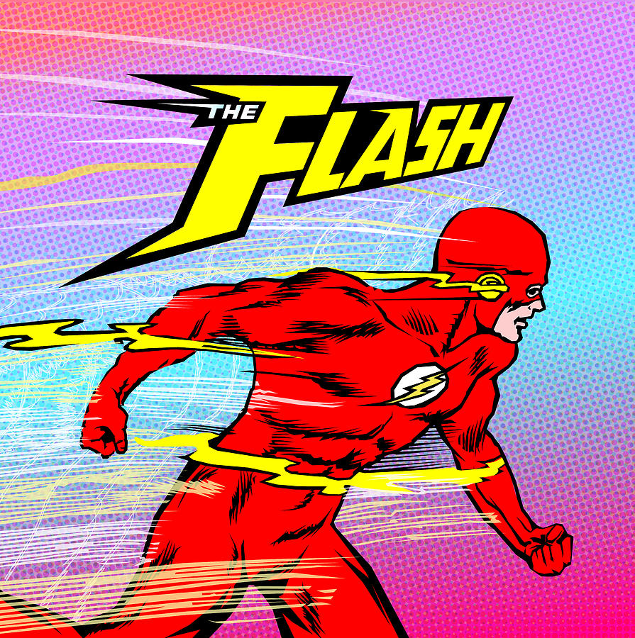 The Flash Digital Art by Pop Art World | Fine Art America