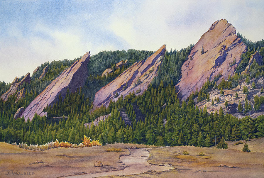 The Flatirons Mixed Media by Joan Wolbier
