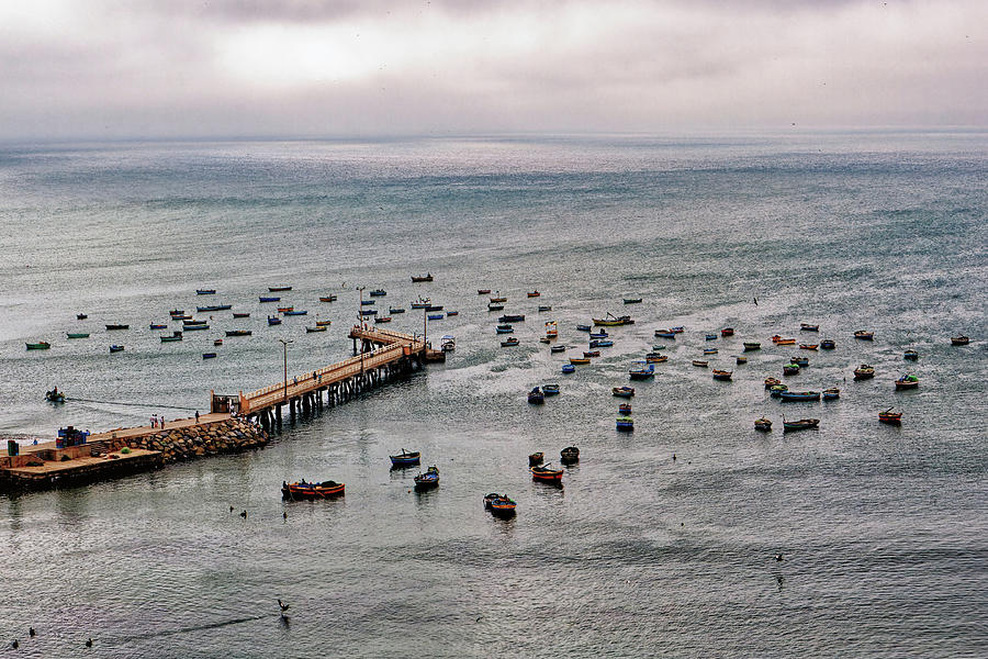 The Fleet and Pier Photograph by Ron Dubin