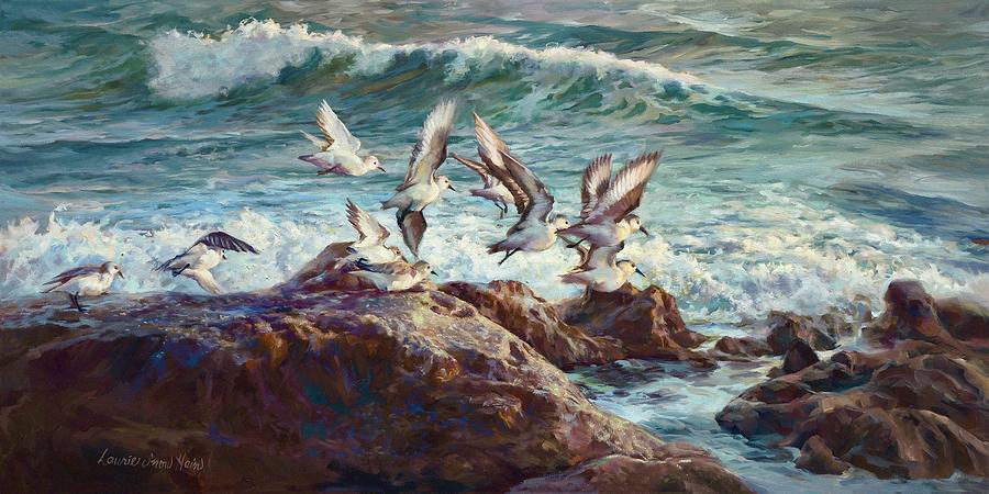Ocean Painting - The Flight Brigade by Laurie Snow Hein